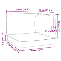 Cuscini per Pallet 3 pz Beige Mélange in Tessuto
