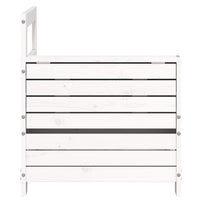 vidaXL Divano Senza Braccioli da Giardino con Tavolino Bianco Pino