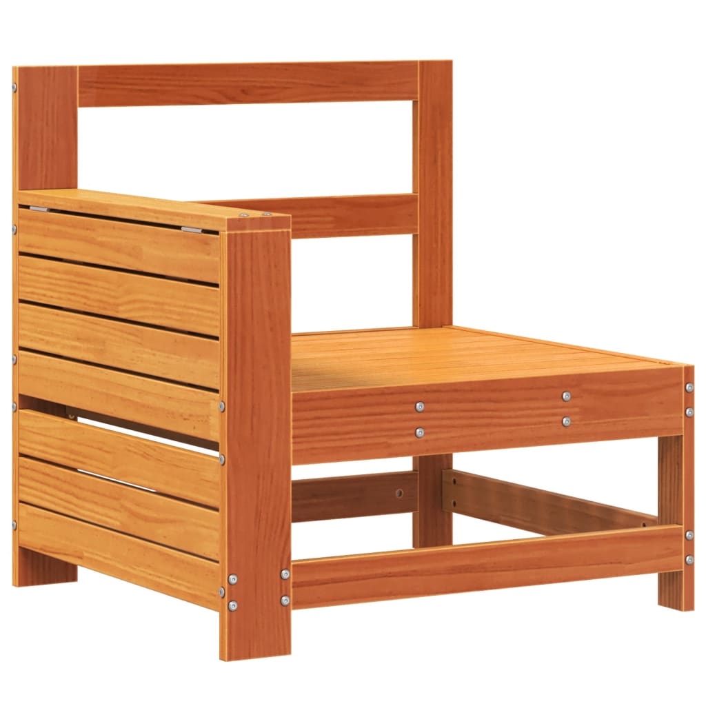 Divano senza Braccioli Giardino-Sofa da Giardino-Divanetto da esterno con Tavolino Marrone Cera Pino