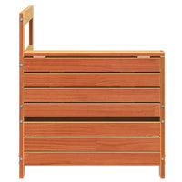 Divano senza Braccioli Giardino-Sofa da Giardino-Divanetto da esterno con Tavolino Marrone Cera Pino