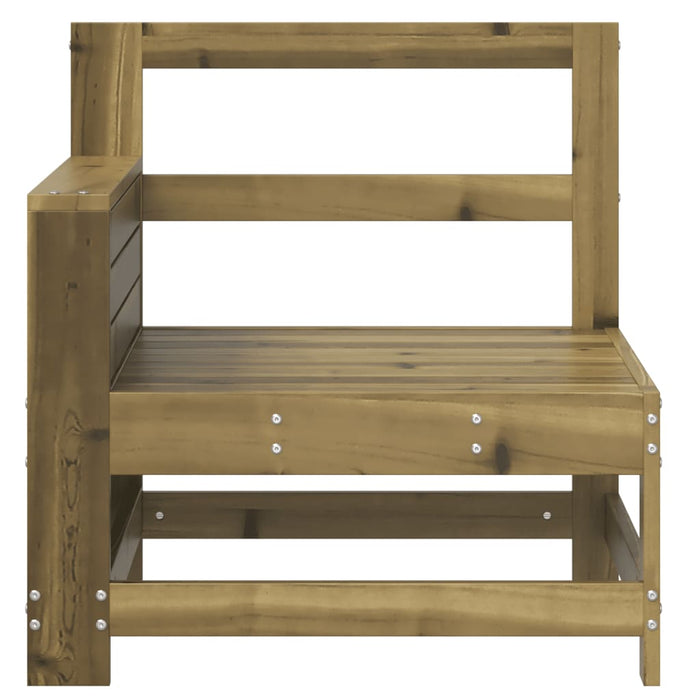 Divano senza Braccioli da Giardino con Tavolino Pino Impregnato 844882