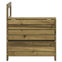 Divano senza Braccioli da Giardino con Tavolino Pino Impregnato 844882