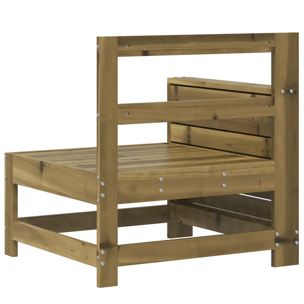 Divano senza Braccioli da Giardino con Tavolino Pino Impregnato 844882