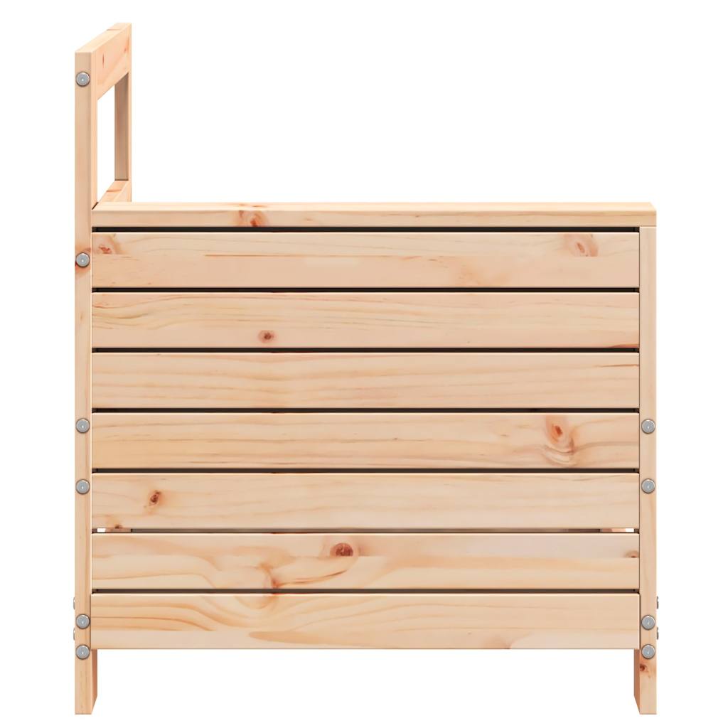 Divano senza Braccioli da Giardino-Sofa da Giardino-Divano da esterno 69x62x70,5 cm Massello Pino