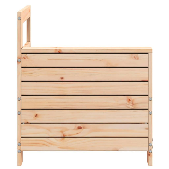 Divano senza Braccioli da Giardino-Sofa da Giardino-Divano da esterno 69x62x70,5 cm Massello Pino