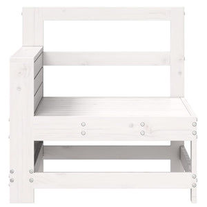 Divano senza Braccioli da Giardino Bianco 69x62x70,5 cm Pino