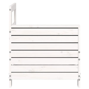 Divano senza Braccioli da Giardino Bianco 69x62x70,5 cm Pino