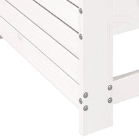 Divano senza Braccioli da Giardino-Sofa da Giardino-Divano da esterno Bianco 69x62x70,5 cm Pino