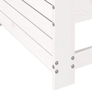 Divano senza Braccioli da Giardino-Sofa da Giardino-Divano da esterno Bianco 69x62x70,5 cm Pino