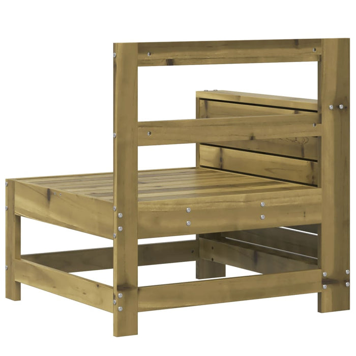 Divano senza Braccioli da Giardino-Sofa da Giardino-Divano da esterno 69x62x70,5cm Pino Impregnato