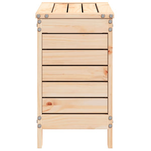 Poggiapiedi da Giardino 62x31,5x52 cm Legno Massello di Pino 844888