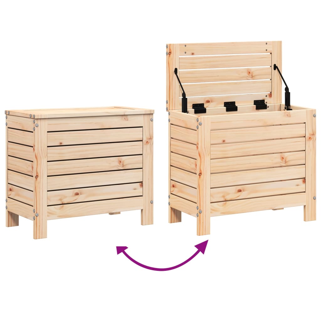 Poggiapiedi da Giardino 62x31,5x52 cm Legno Massello di Pino 844888