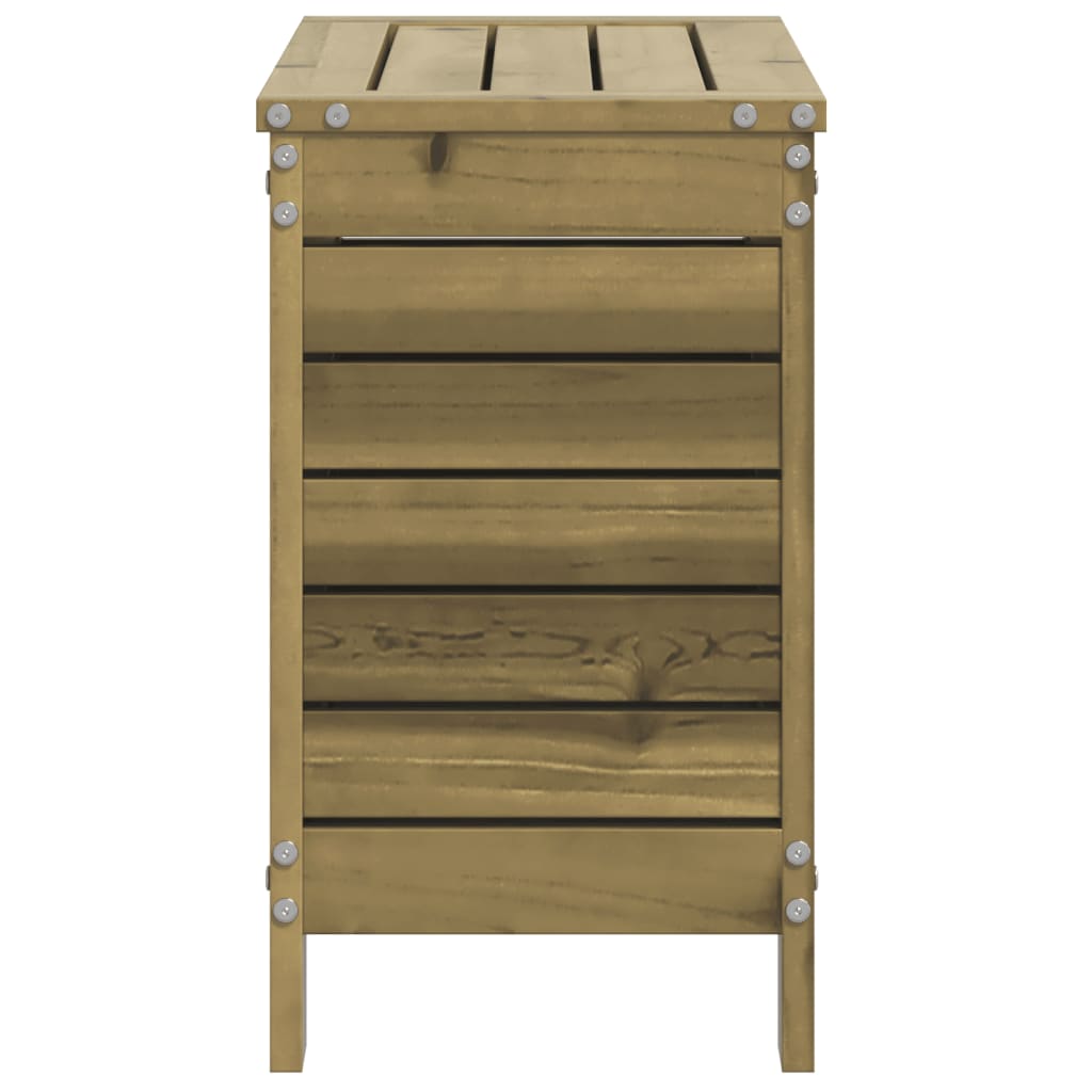 vidaXL Poggiapiedi da Giardino 62x31,5x52 cm Legno Impregnato di Pino