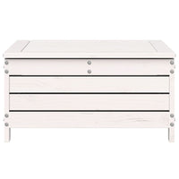 Poggiapiedi Giardino Bianco 62x63,5x32 cm Legno Massello Pino