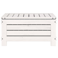 Poggiapiedi Giardino Bianco 62x63,5x32 cm Legno Massello Pino