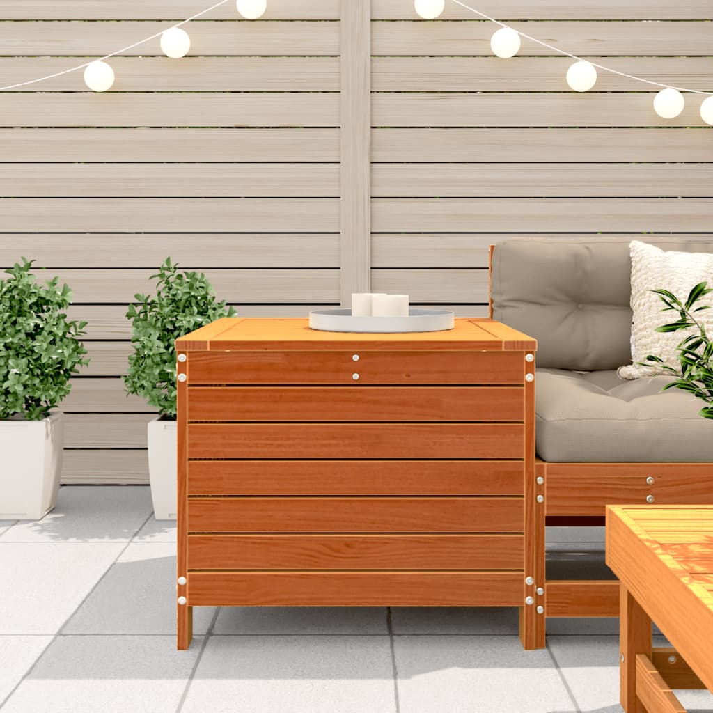 Poggiapiedi Giardino Marrone Cera 62x63,5x53,5 cm Massello Pino 844905