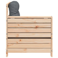 Divano Giardino Senza Braccioli con Cuscino Legno Massello Pino 844914