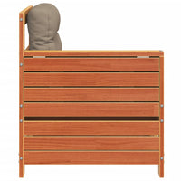 Divano Giardino Senza Braccioli con Cuscino Marrone Cera Pino 844916