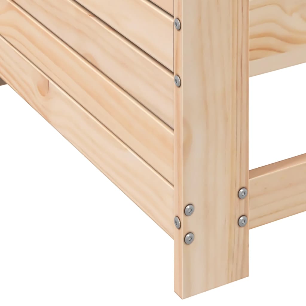 Divano Giardino Senza Braccioli con Cuscino-Sofa da Giardino-Divanetto da esterno Legno Massello Pino 312444