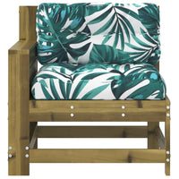 Divano da Giardino Senza Braccioli con Cuscini Impregnato Pino 844924