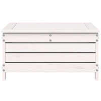 Poggiapiedi da Giardino con Cuscino Legno Massello Pino Bianco 844927