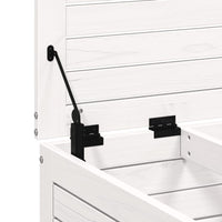 Poggiapiedi da Giardino con Cuscino Legno Massello Pino Bianco 844927