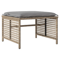 Set Divano da Giardino 4 pz con Cuscini-Sofa da Giardino-Divanetto da esterno Beige Polyrattan Vetro 468856