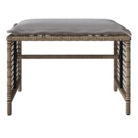 Set Divano da Giardino 4 pz con Cuscini-Sofa da Giardino-Divanetto da esterno Beige Polyrattan Vetro 468856