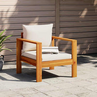 Sedia da Giardino con Cuscini in Legno Massello di Acacia 367621