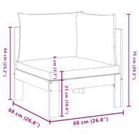 Divano Angolare Giardino con Cuscini Legno Massello di Acacia