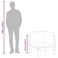 Divano Angolare Giardino con Cuscini Legno Massello di Acacia