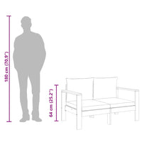 Divano da Giardino con Cuscini 2 Posti Legno Massello di Acacia