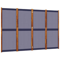 Divisorio a 4 Pannelli-Set di 4 pannelli Paravento Blu Scuro 280x180 cm