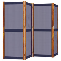 Divisorio a 4 Pannelli-Set di 4 pannelli Paravento Blu Scuro 280x180 cm