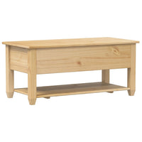 Tavolino con Cassetti Corona 100x48x45cm Legno Massello di Pino 4002773