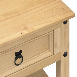 Tavolino con Cassetti Corona 100x48x45cm Legno Massello di Pino 4002773