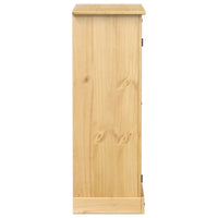 Scarpiera scarpiera mobile portaoggetti ingresso corridoio soggiorno Corona 86 x 38,5 x 108 cm legno massello di pino marrone 02_0021746