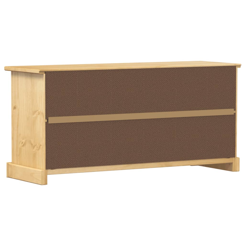 Scarpiera scarpiera mobile portaoggetti ingresso corridoio soggiorno Corona 99 x 32 x 47 cm legno massello di pino marrone 02_0021750