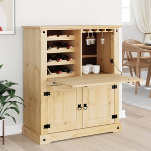 vidaXL Cantinetta per Vini Corona 97x45x114 cm Legno Massello di Pino