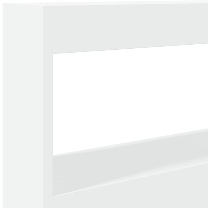 Testiera con Contenitore a LED Bianca 120x17x102 cm 839189