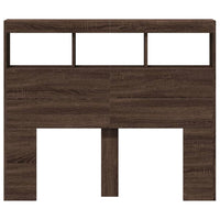 Testiera con Contenitore a LED Rovere Marrone 120x17x102 cm 839195
