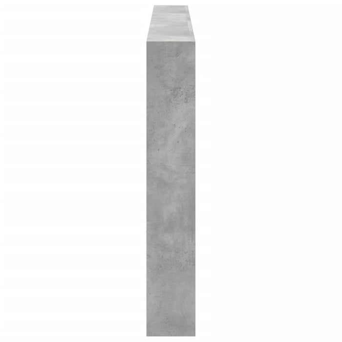 Testiera con Contenitore a LED Grigio Cemento 200x17x102 cm 839220