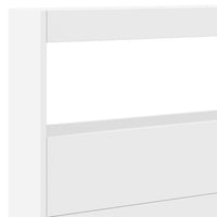 Testiera con Contenitore a LED Bianca 220x17x102 cm 839224