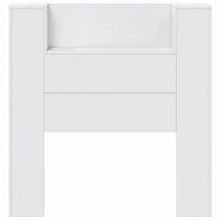 Testiera con Contenitore a LED Bianca 100x16,5x103,5 cm 839231