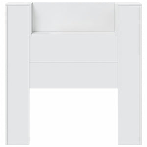 Testiera con Contenitore a LED Bianca 100x16,5x103,5 cm 839231