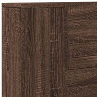 Testiera con Contenitore a LED Rovere Marrone 120x16,5x103,5 cm 839244