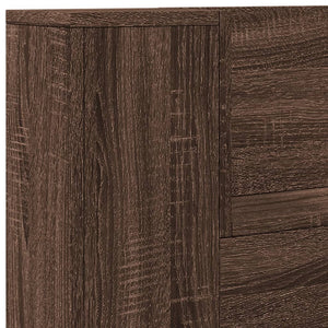 Testiera con Contenitore a LED Rovere Marrone 120x16,5x103,5 cm 839244