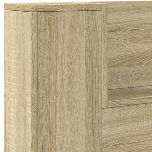 Testiera con Contenitore a LED Rovere Sonoma 220x16,5x103,5 cm 839275