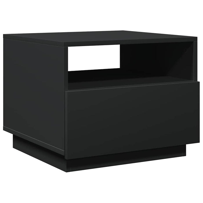 Tavolino da Soggiorno con Luci LED Nero 50x49x40 cm 839827