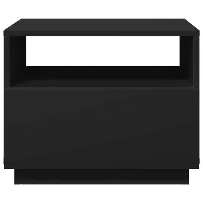 Tavolino da Soggiorno con Luci LED Nero 50x49x40 cm 839827